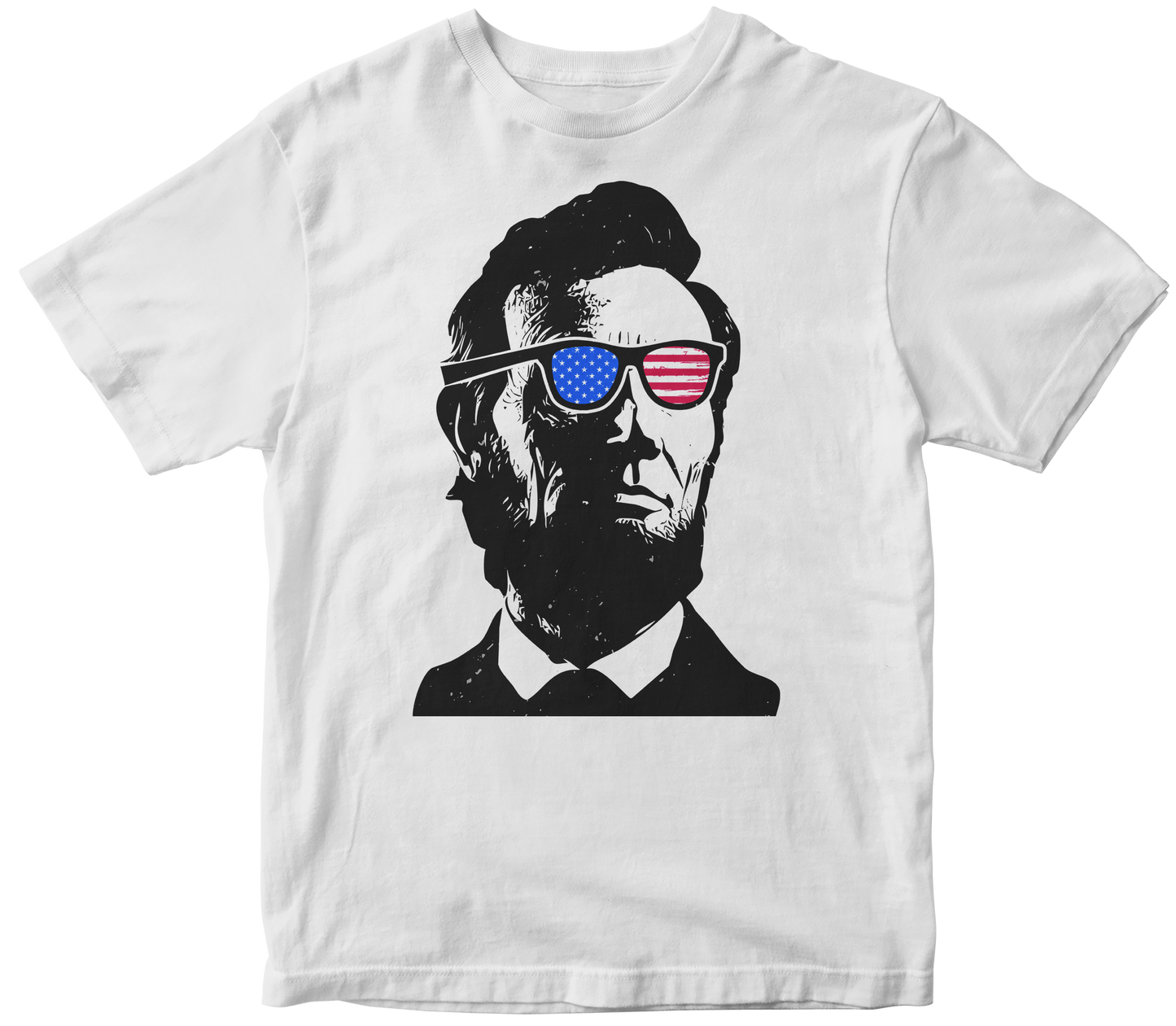 Abraham Lincoln with flags