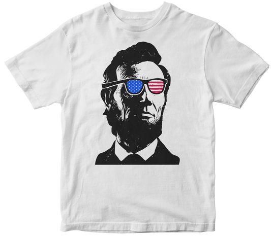 Abraham Lincoln with flags