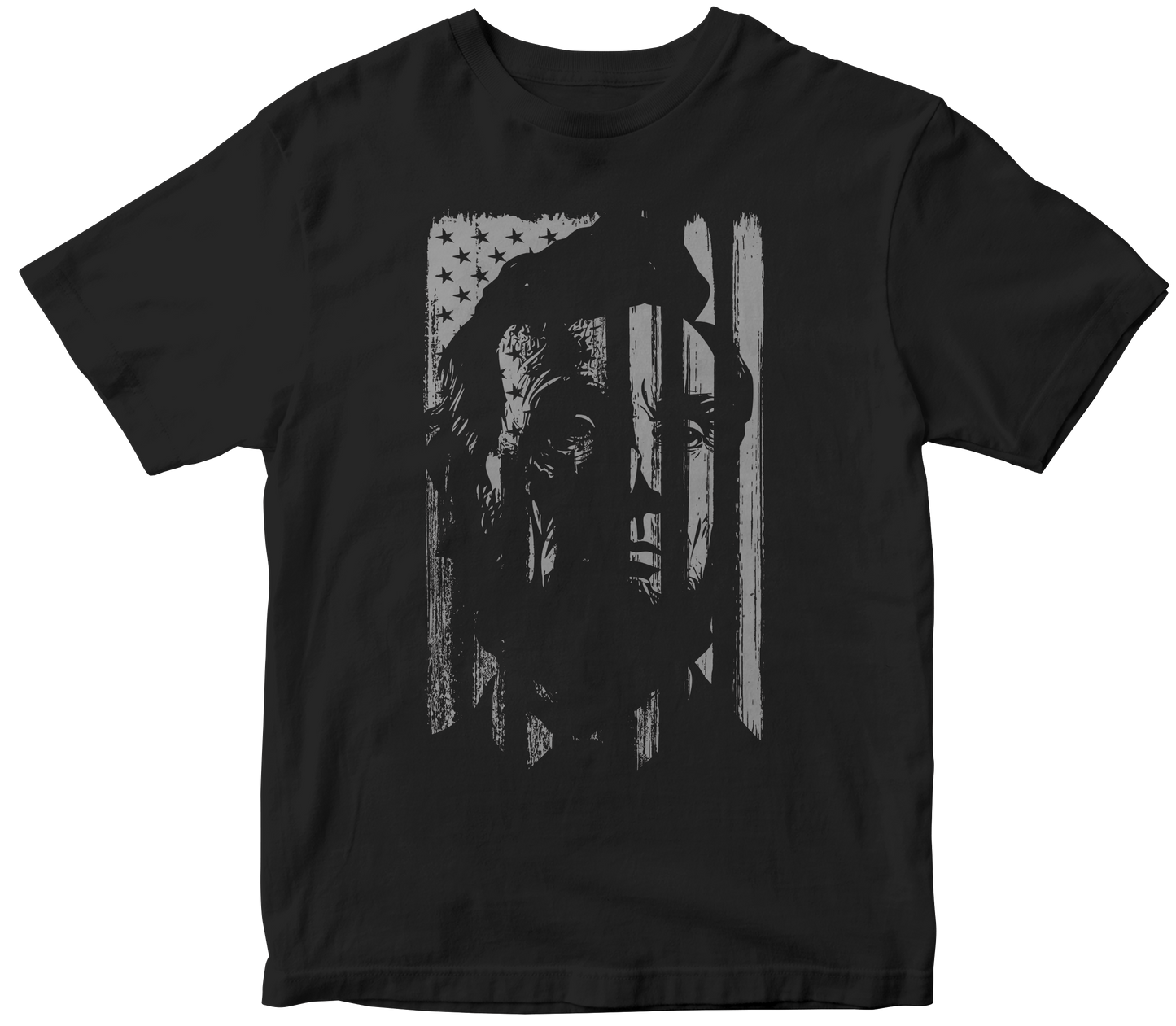 abraham lincoln with distressed flag effect