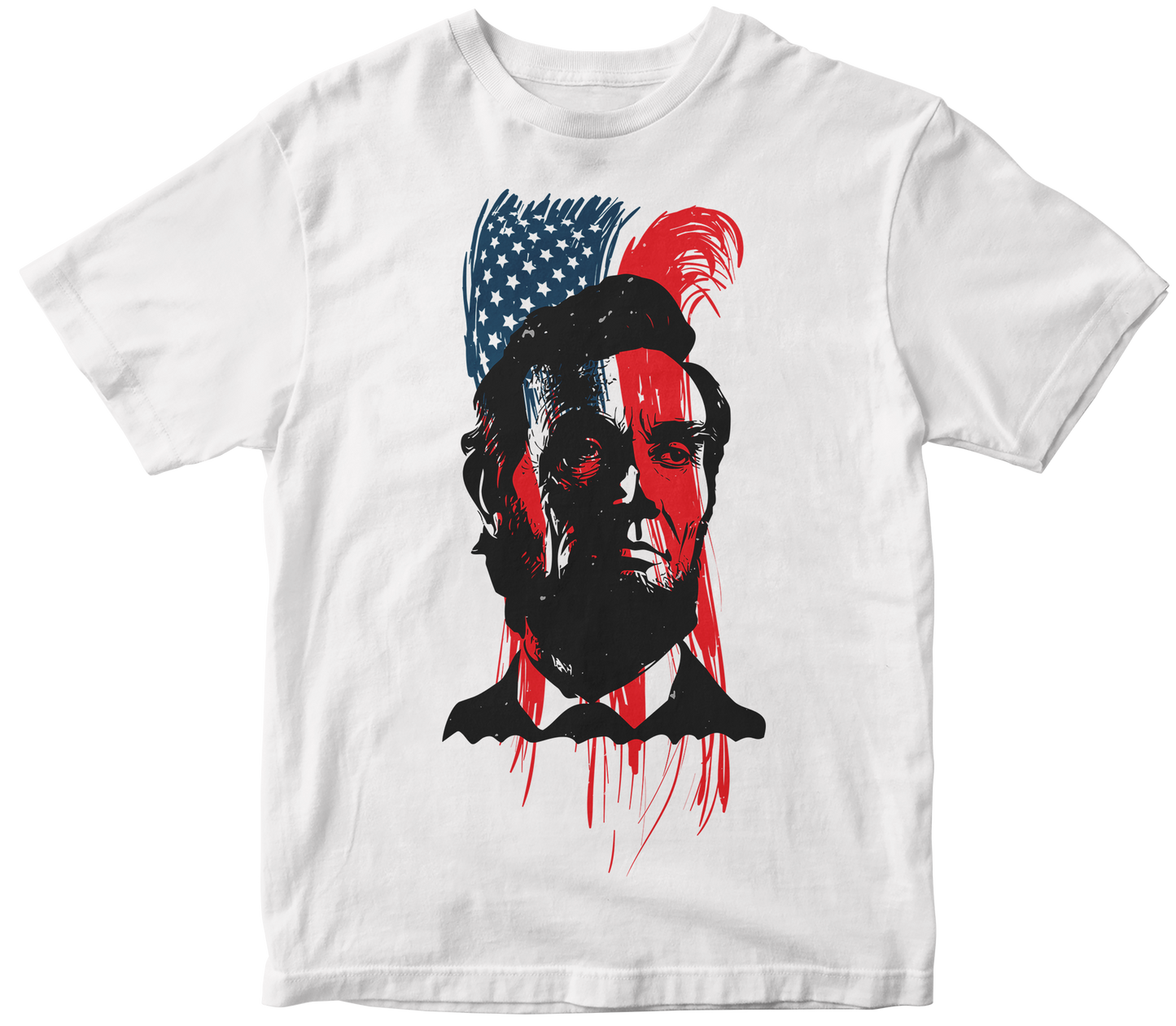 Abraham Lincoln with flag effect