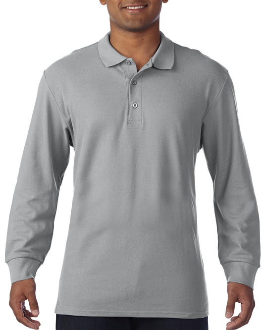85900 Long Sleeve Double Piqué Polo